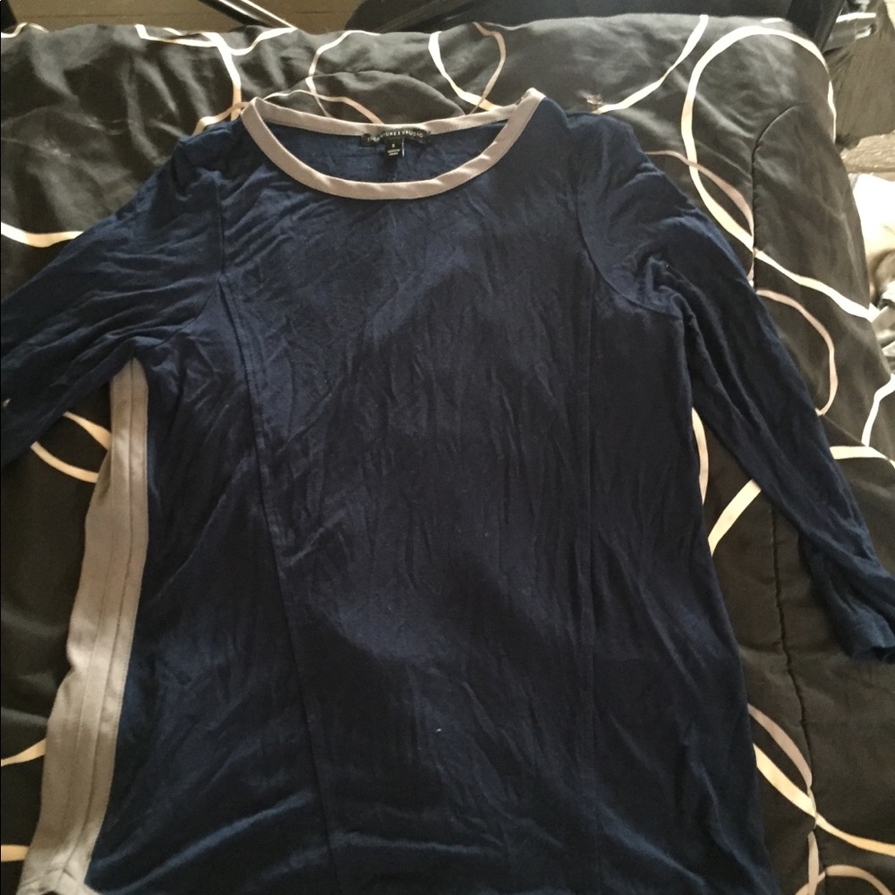 Gray & dark blue formal shirt